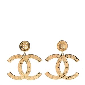 SOLD! Chanel Paris Button XL CC Earrings